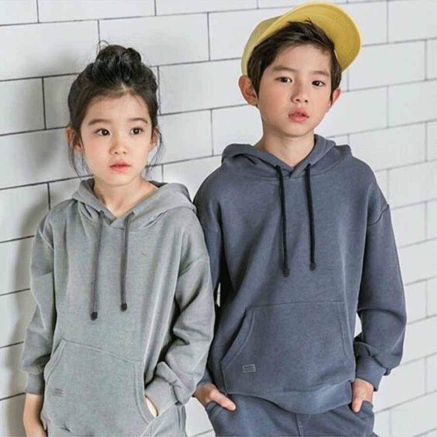 Parisdivarious Sweater Hoodie Jemper Kid Anak Polos Bahan Fleece Size S - XXL (Cowok &amp; Cewek)