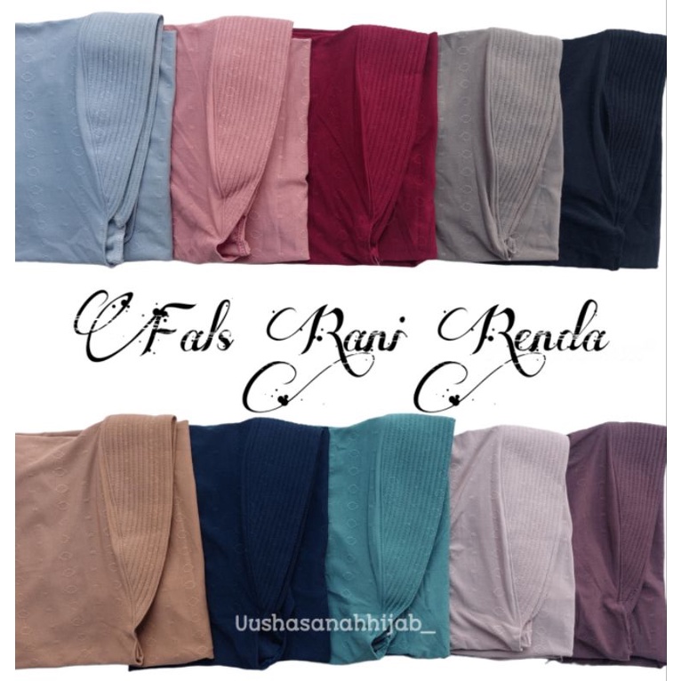 (Ori Fals) RANI RENDA •jilbab instan jersey tamara•kerudung pet rempel renda