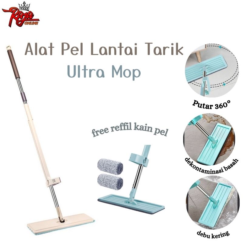 PEL2 - Alat Pel Lantai Ultra Mop Otomatis Tarik Cleanze 2 sisi