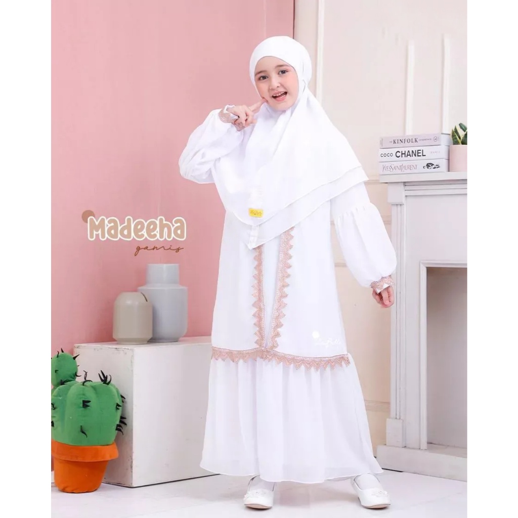 Gamis anak Syari Putih & Gamis anak Putih Gamis Mewah Elegan