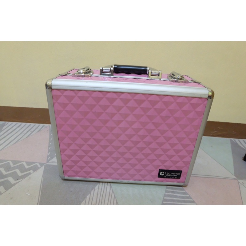Armando Caruso Beauty Case Handcarry Pink HARGA NETT Preloved