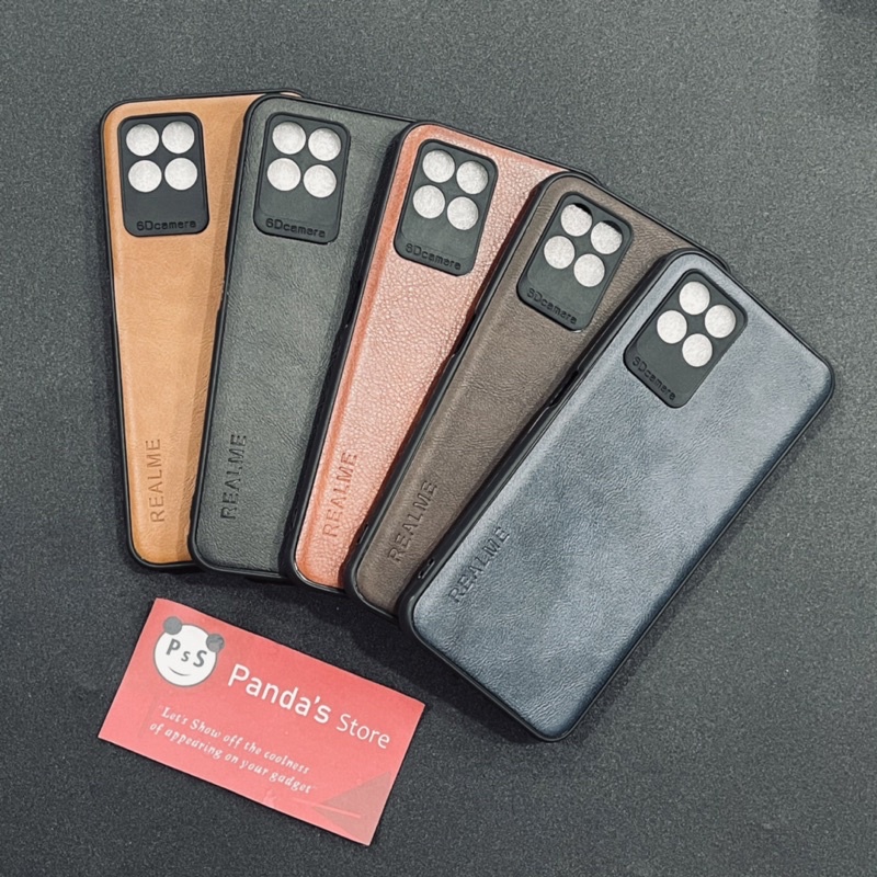 Leather Case Realme 8i / Narzo 50 Softcase Kulit Elegan Casing Slim Fit