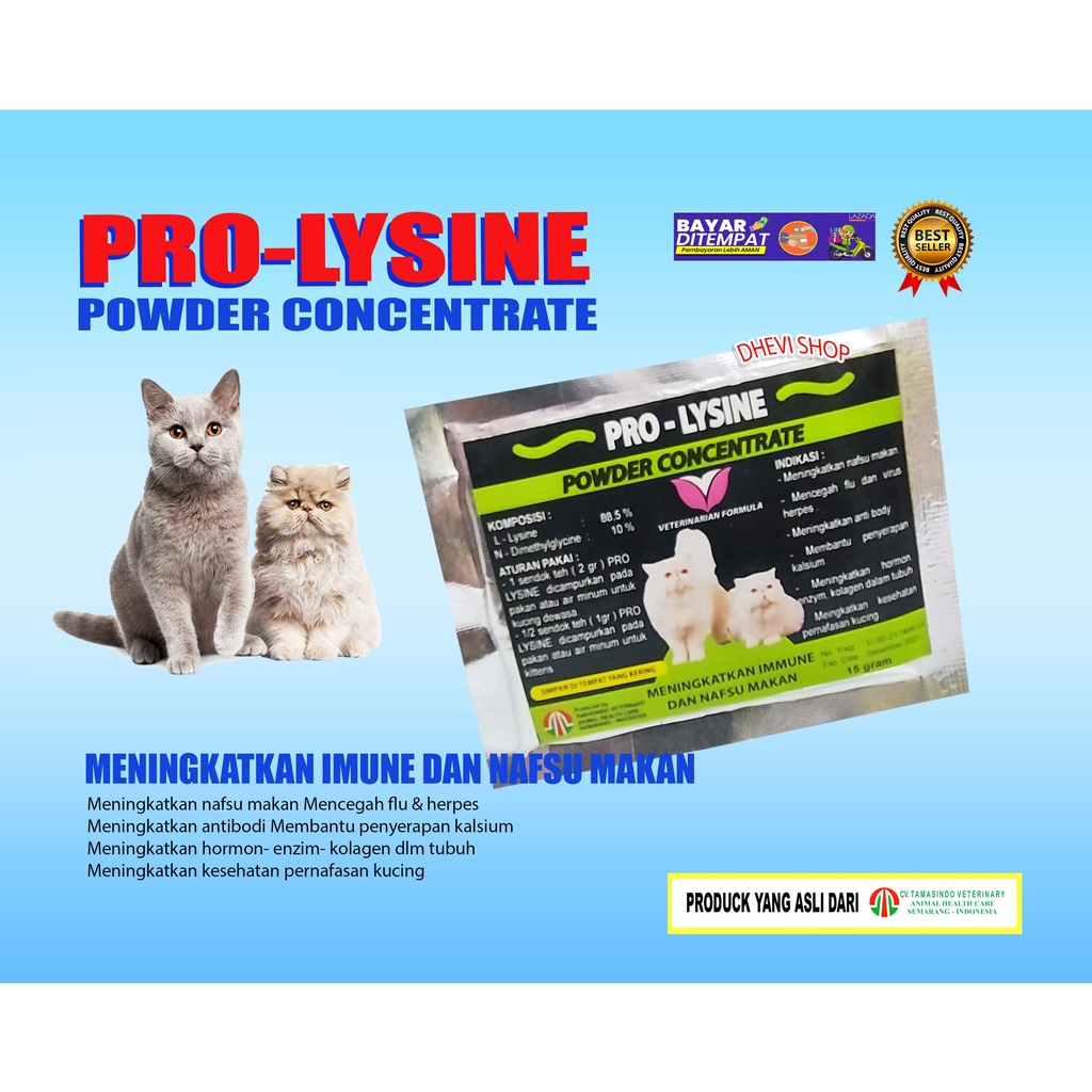 Prolysine sachet - vitamin kucing penambah nafsu makan kucing kitten