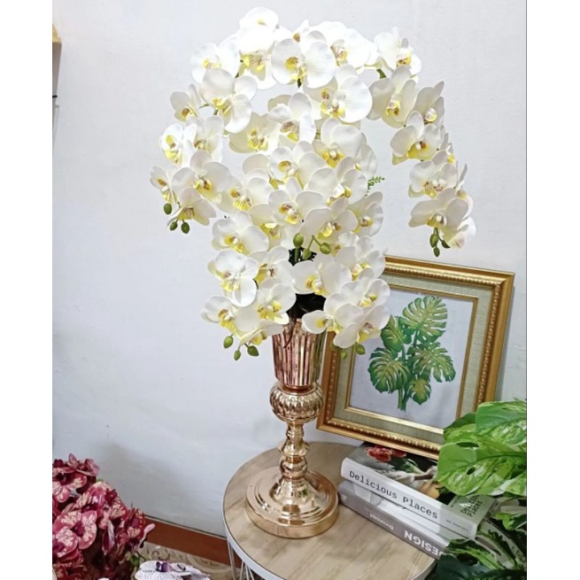 Bunga Anggrek Vas Piala Gold Jumbo