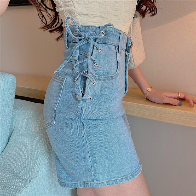 Rok jeans pendek wanita rok mini cewek seksi hot rok fashion dewasa rok korean style kekinian ootd