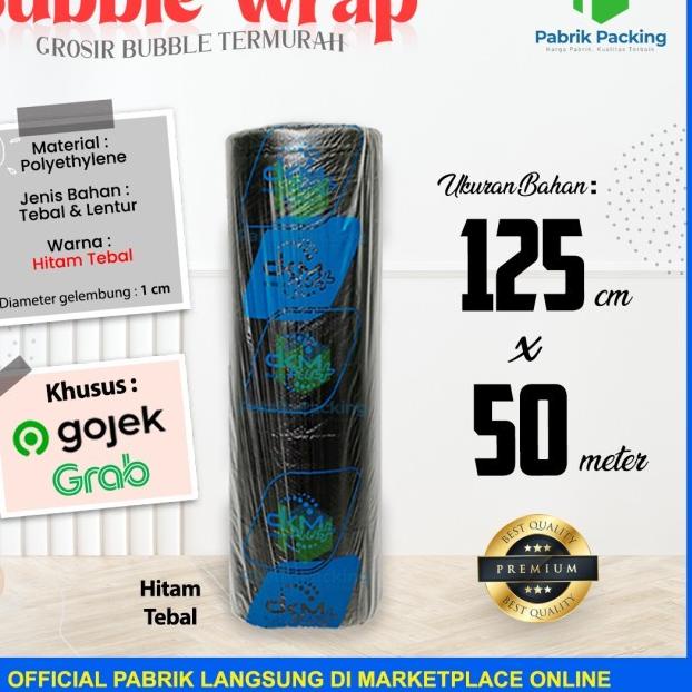 

BUBBLE WRAP ROLL DKM PLUS HITAM PREMIUM SIZE 125 CM x 50 M