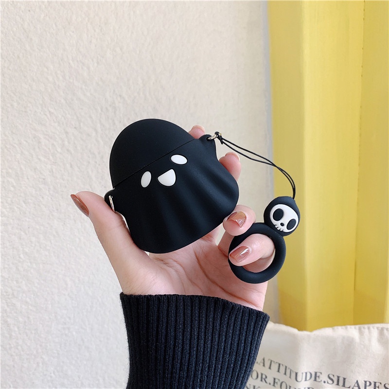 Casing Kerangka Mimpi Buruk Hantu Mengerikan Kompatibel Untuk Airpods1 2 3rd Case Kompatibel Untuk AirPods Pro 2case Earphone Case Cover Pelindung