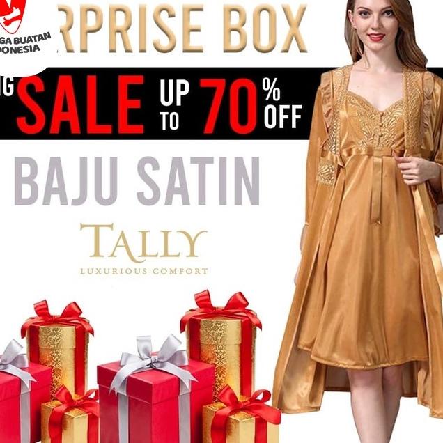 TALLY Surprise Box Baju Tidur Satin lingerie