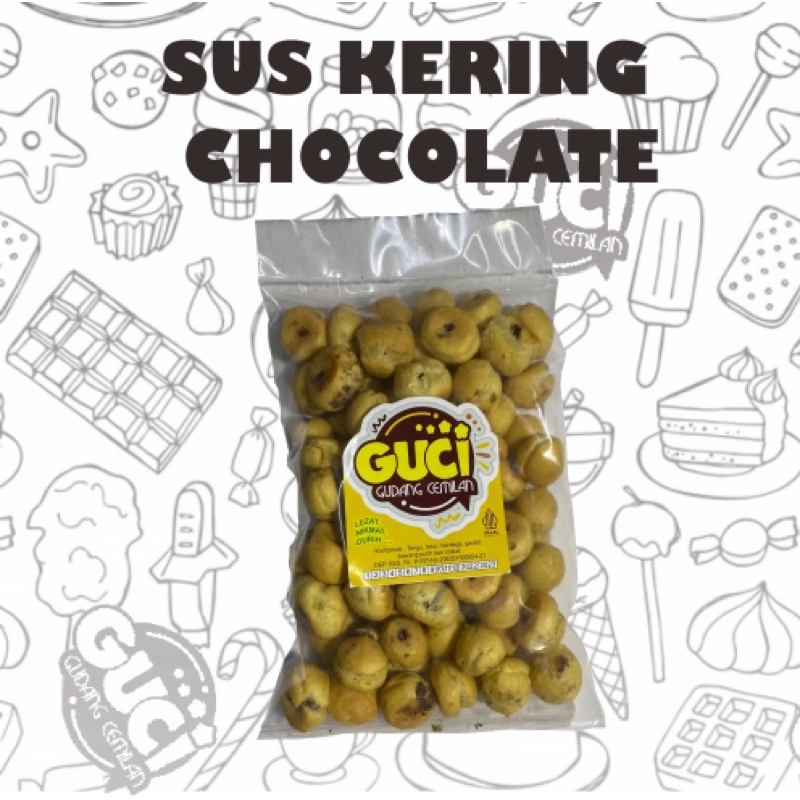 

GUCI cemilan ~ SUS KERING COKELAT/SOES KERING COKELAT/SOES ANEKA RASA/CEMILAN KILOAN 250gr