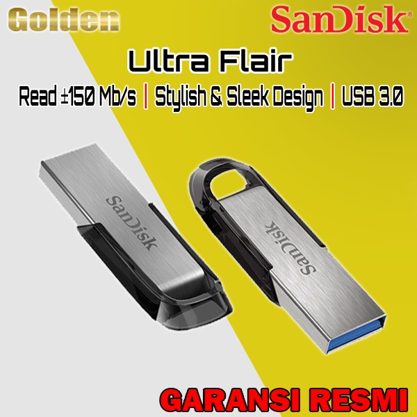 Sandisk Ultra Flair Usb 3.0 Flashdisk 32gb 64gb 128gb 256gb 512gb