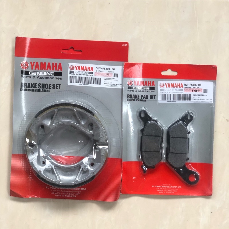 YAMAHA kampas rem depan+kampas rem depan