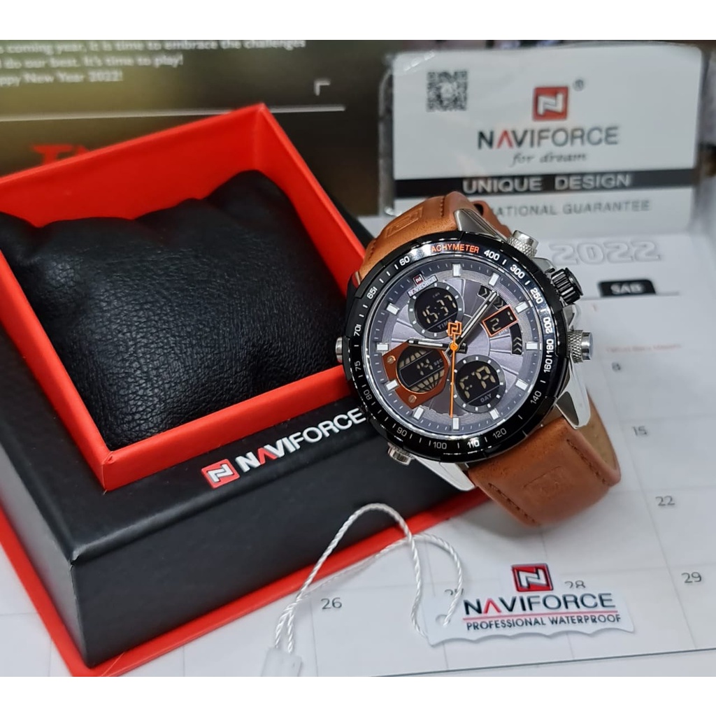 JAM TANGAN PRIA NAVIFORCE NF-9197ML NF9197 NF 9197ML ORIGINAL FREE BOX