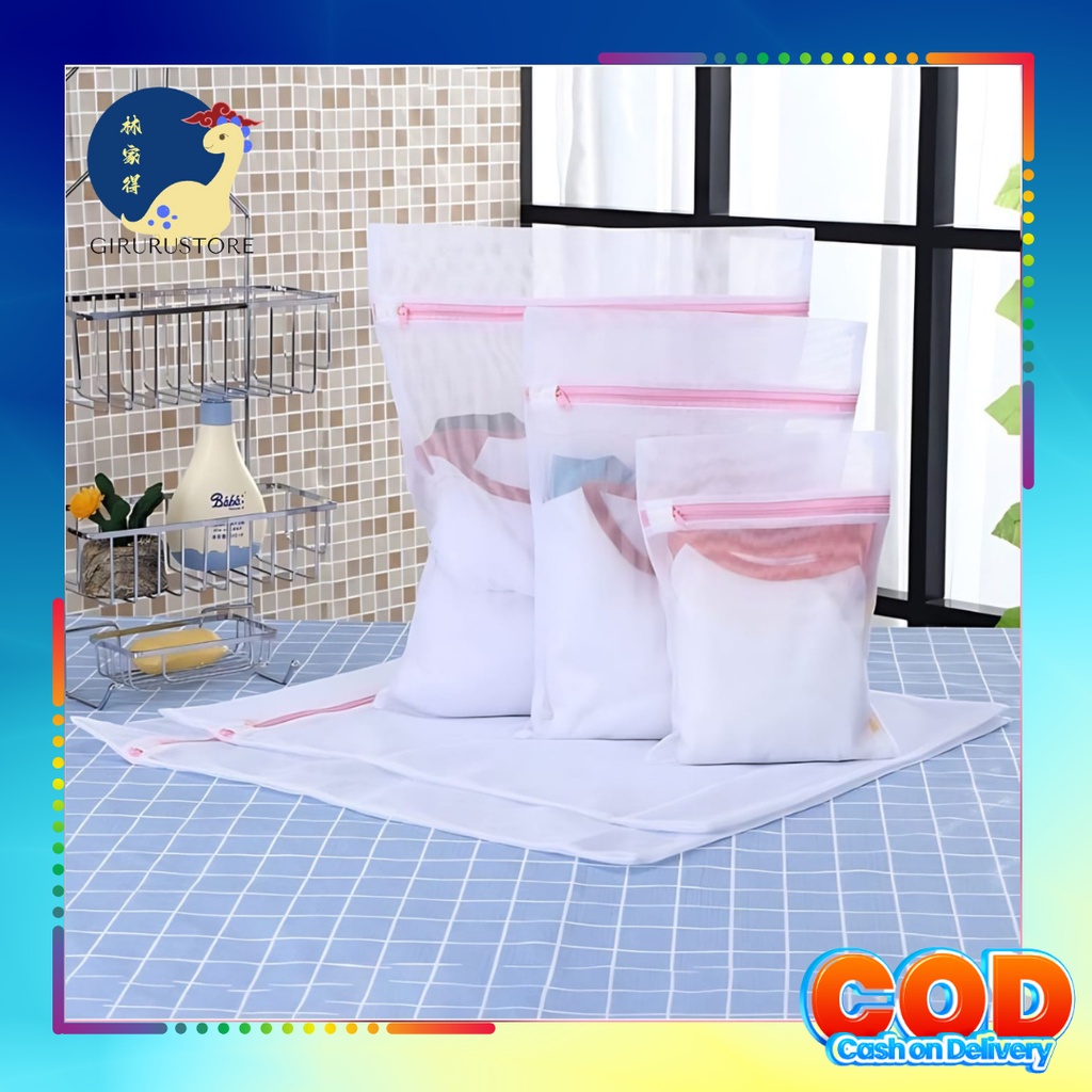 LAUNDRY BAG JARING / KERANJANG BAJU KOTOR / LAUNDRY BAG / WASHING BAG RESLETING ANTI BOCOR /  / Tas Jaring Keranjang Kantong Baju Kotor Laundry Bag Washing Bag RESLETING / Laudry Bag Resleting / Laundry Mesh Bag / Kantong Tali Serut Cucian Mesin Cuci