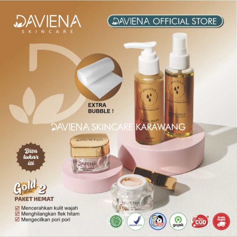 PAKET HEMAT GOLD 2 ( TANPA SERUM) DAVIENA SKINCARE