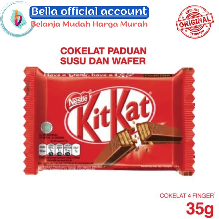 

KitKat kit kat 4 Fingers Wafer Cokelat 35 gr