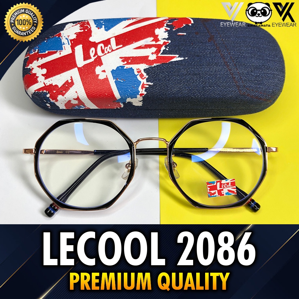 Kacamata PREMIUM LeCool 2086 Original Impor Photocromic Blueray Bluecromic PLUS/MINUS/SILINDER (Pria &amp; Wanita)