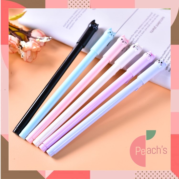 

PEACH - Pulpen Karakter Kucing Gel Imut / Pena Karakter Motif Kucing Warna Warni / Pulpen Karakter Kucing Murah 6 Warna S5615