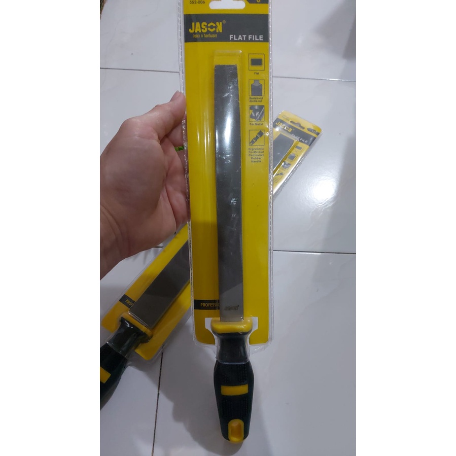 KIKIR PLAT KASAR GAGANG KARET JASON 8&quot; (352-006), 10&quot; (352-007), 12&quot; (352-008)