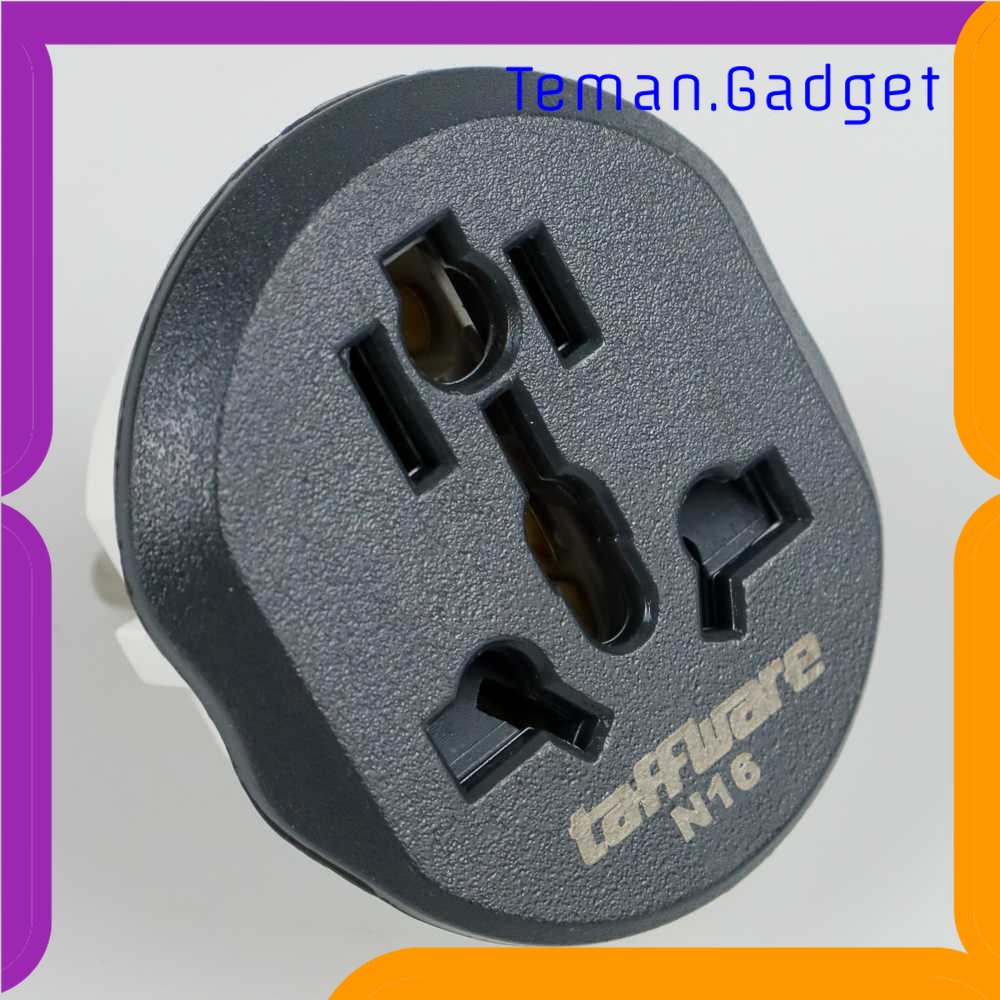 TG-TRV Taffware Loop Universal Travel Adapter AU US UK to EU Plug 16A - N16