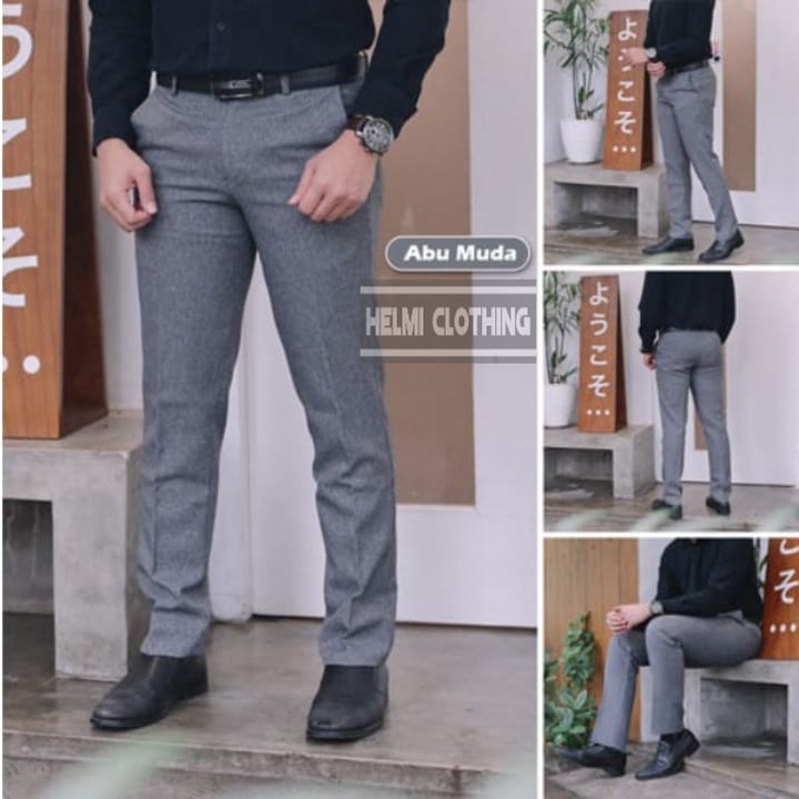 CELANA KANTOR FORMAL PRIA SLIMFIT BAHAN DASAR KAIN WOLL KUALITAS/Celana Kantor Formal Kerja Bahan Dasar Pria Slimfit