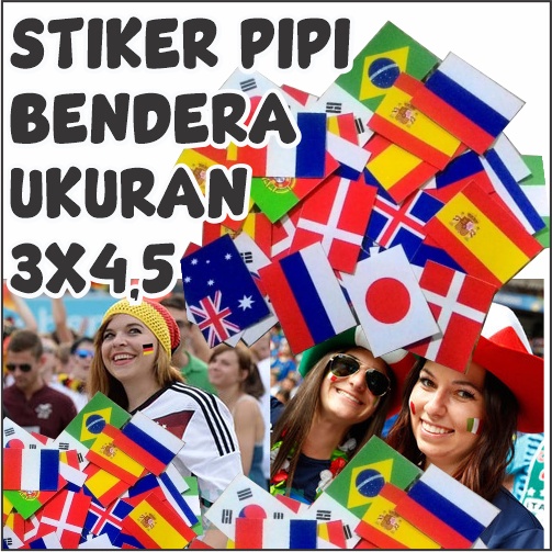 

Stiker Pipi Bendera Piala Dunia Ukuran 4.5 x 3 CM
