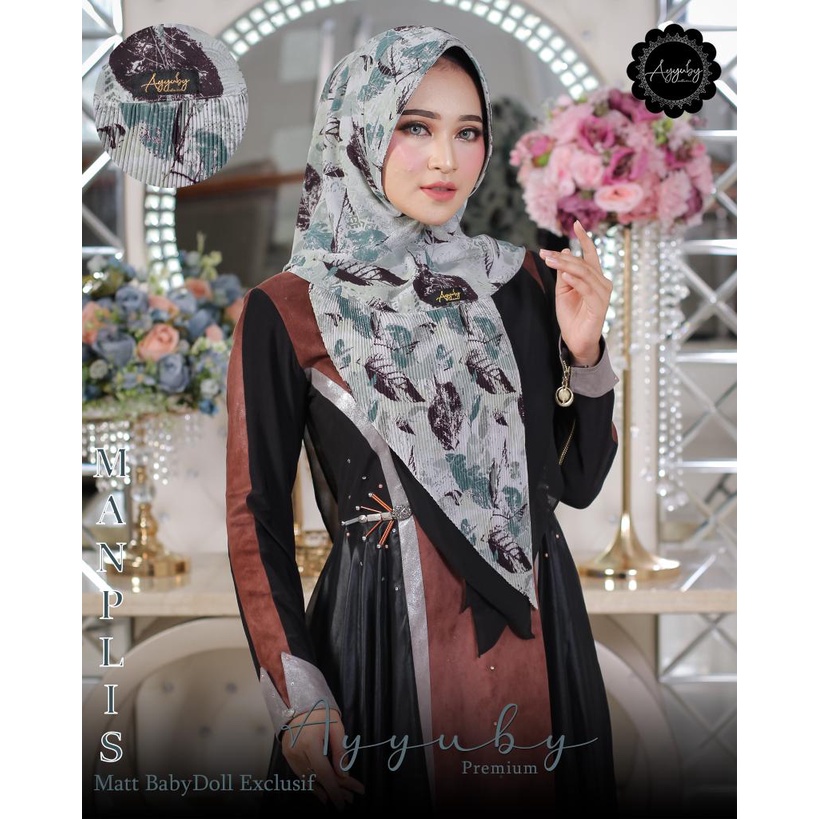 Hijab Khimar Hoodie MANPLIS MOTIF NEW by Ayyuby