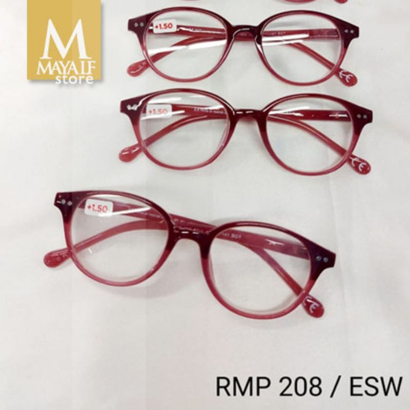 kacamata baca wanita/kacamata plus RMP 208  Lens 2.5 NVG