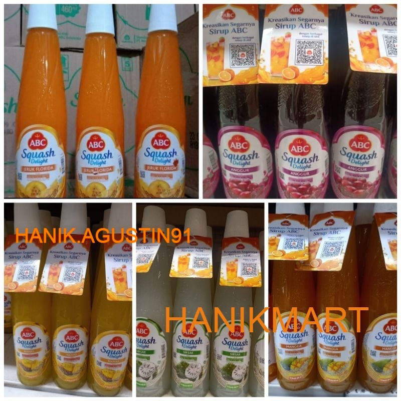 

ABC Sirup Squash Delight Jeruk / Nanas / Mangga / Sirsak / Anggur / Leci 460 ml