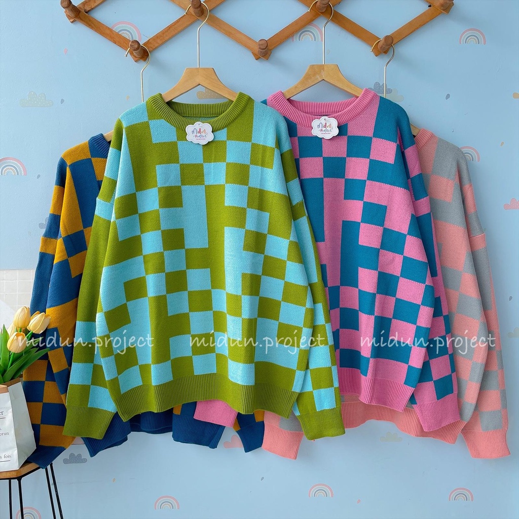 GISSELA KNIT OVERSIZE | SWEATER PREMIUM MOTIF