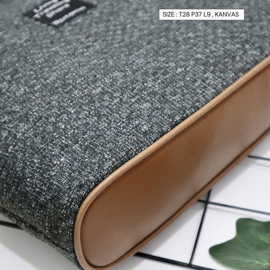 Tas Tote Totebag Kanvas Murah Semarang Motif Daun Simpel Kuliah Kerja Jalan Jalan Bisa COD