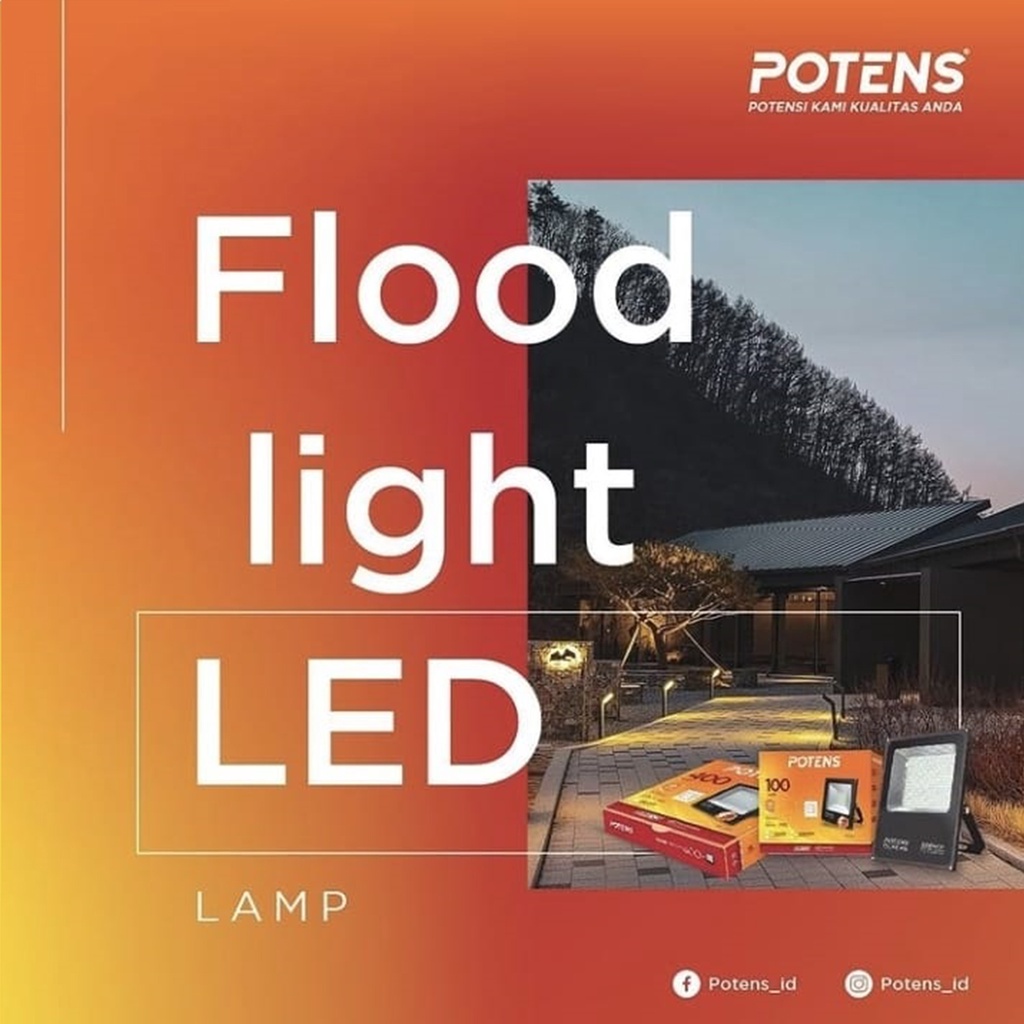 ✤ ACCBAYI✤ PFL 10 20 30 50 100 Potens Lampu LED Flood Light/Lampu Sorot Warna Kuning LED Watt Garansi Import