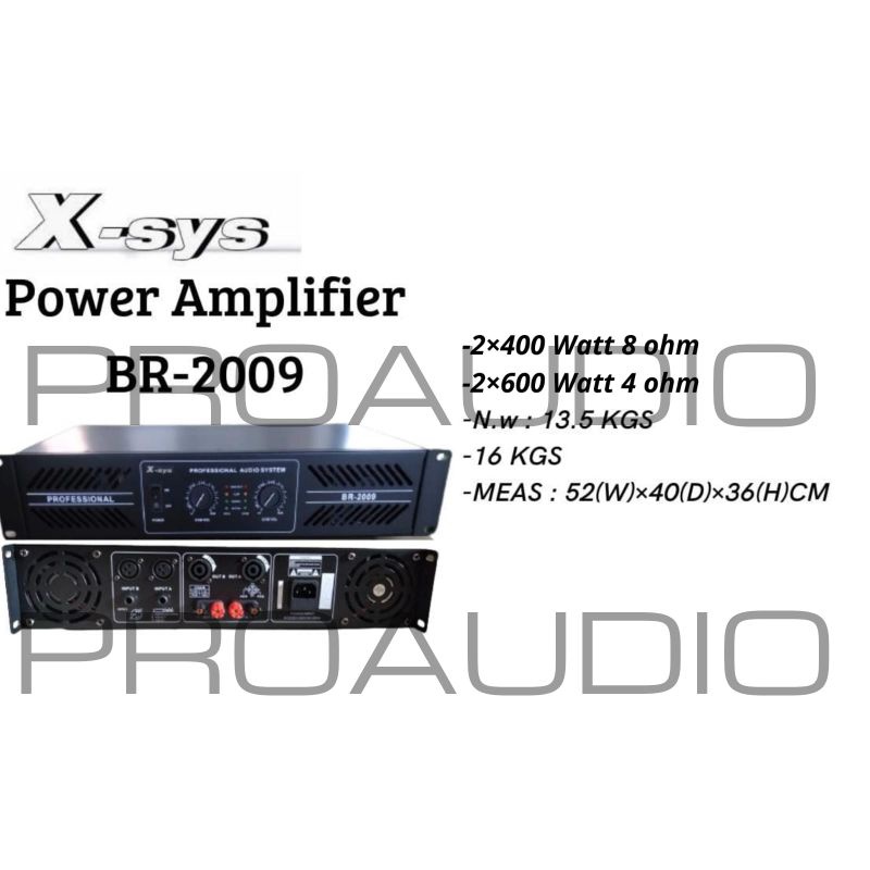 Power Amplifier X sys X-sys Xsys BR-2009 BR2009 BR 2009 Oroginal