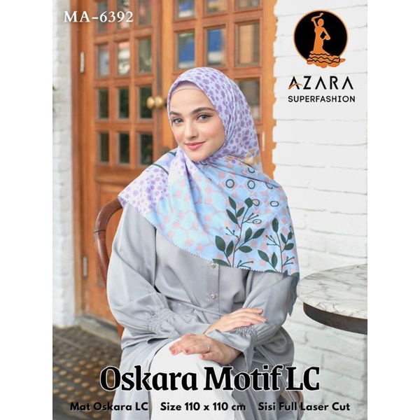 (Segi Empat) OSKARA MOTIF•hijab segiempat motif