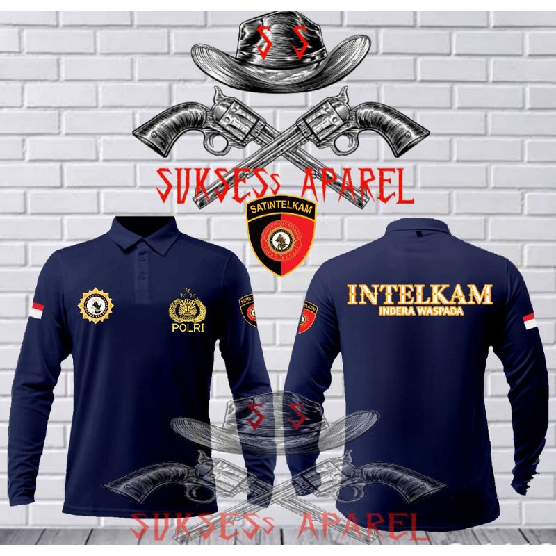 kaos intelkam polo lengan panjang/penyidik/polri