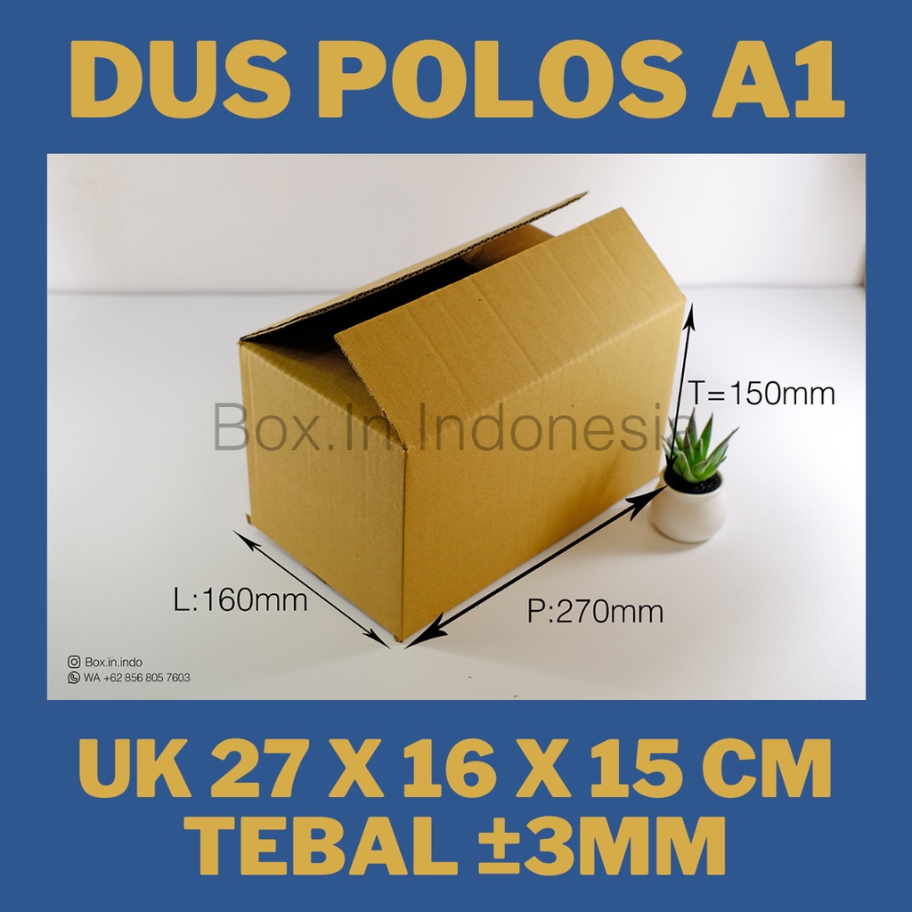 

Dus 27x16x15 cm Baru Polos Packing Kardus Kerdus Paking Box Coklat Boks A1