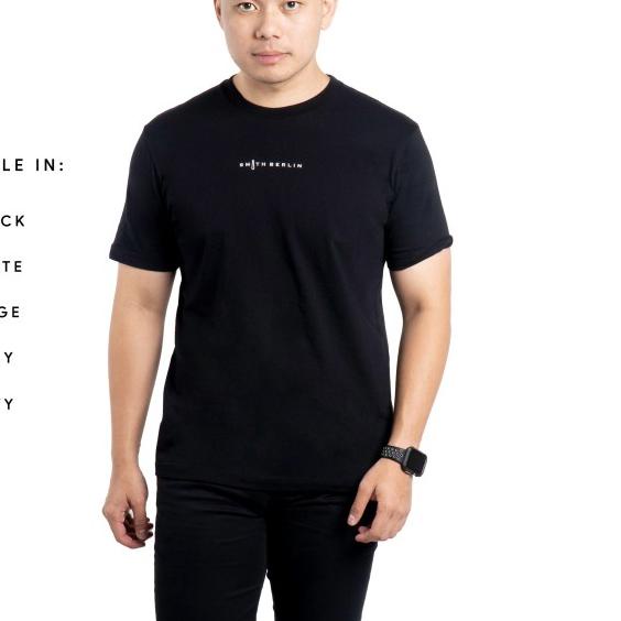 KAOS PRIA SMITH BERLIN MINI LOGO - Navy,L