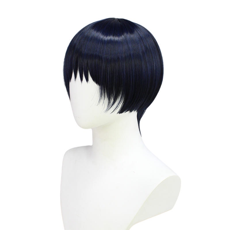 【Wetrose】Genshin Impact Cos Wanderer, Scaramouche Balladeer Kunikuzushi Wig Kostum Cosplay Pendek
