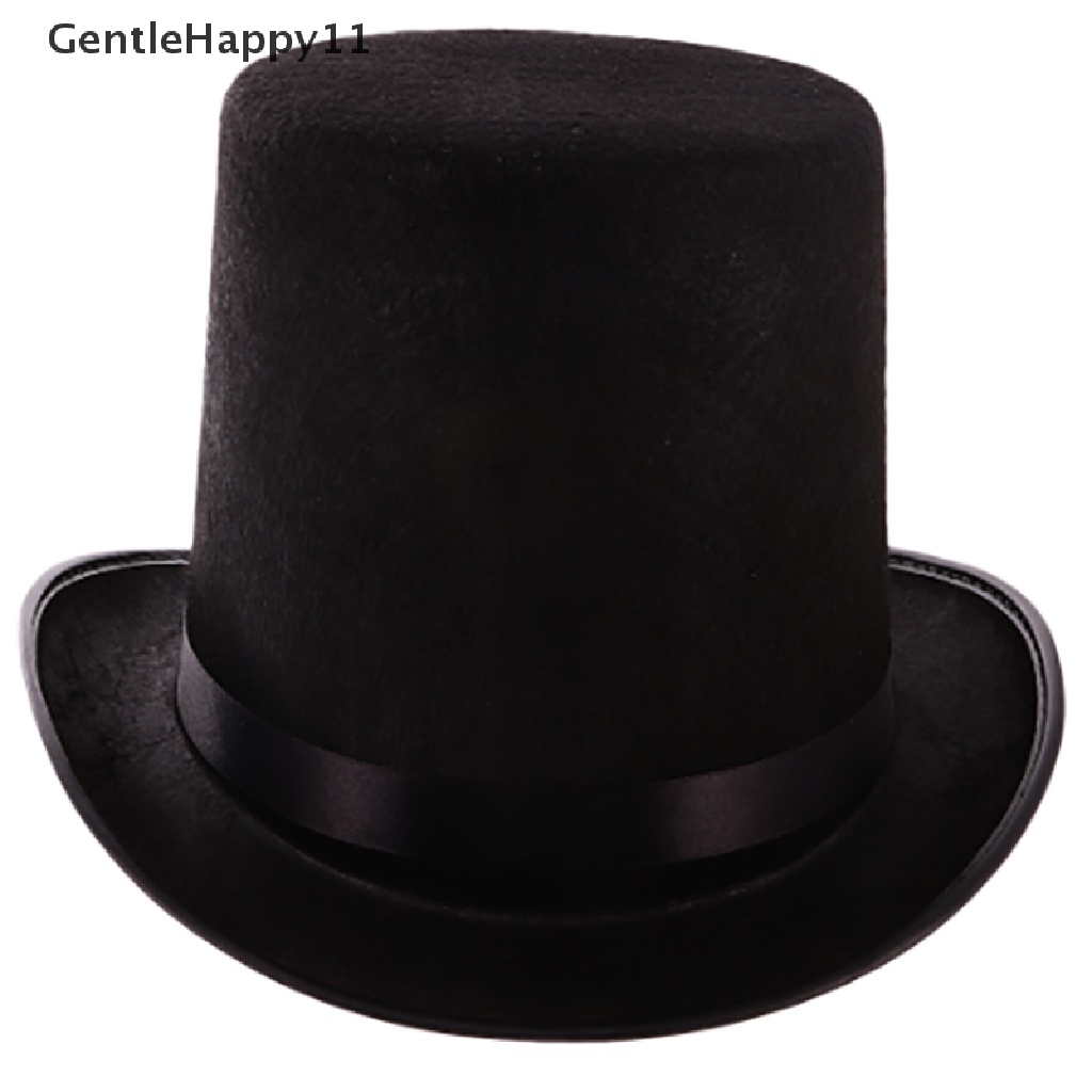 Gentlehappy Black Top Hat Kostum Pesulap Tuxedo Mat Hatter Pernikahan Pesta Natal Formal id