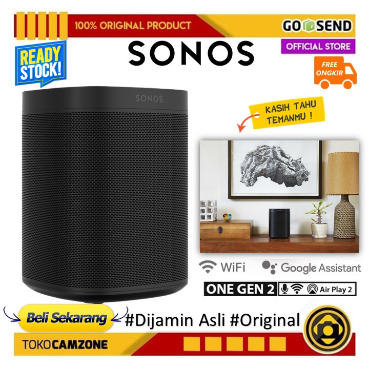 Sonos One Gen 2 With Alexa Wireless Speaker Hi-Fi System