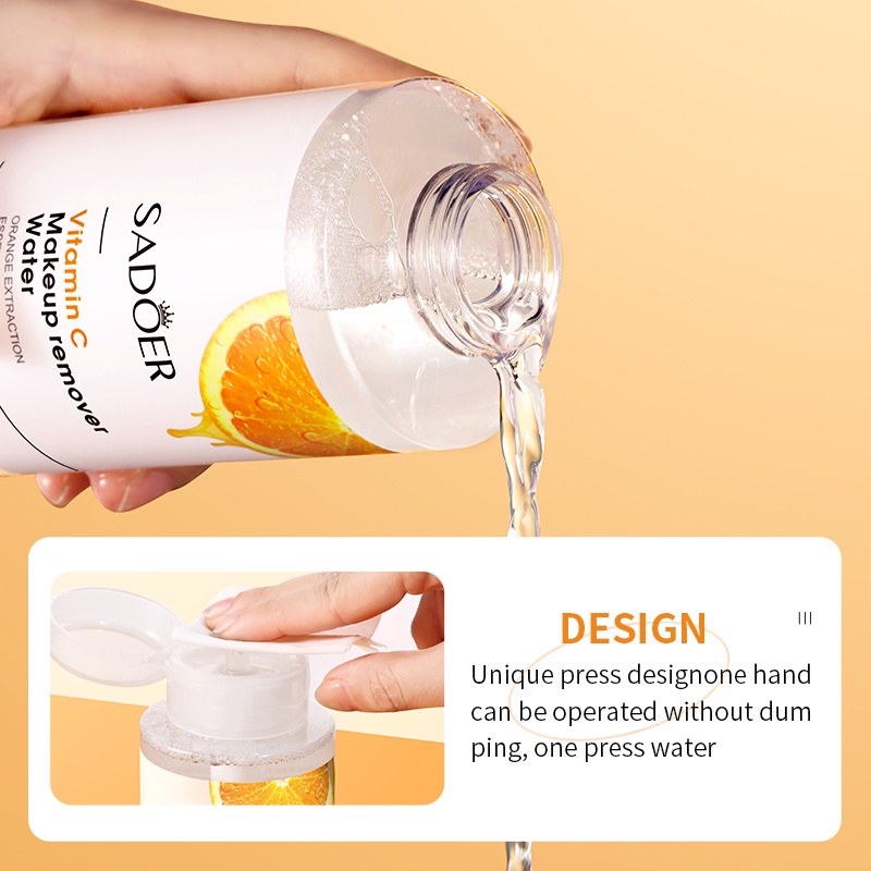 SADOER  Makeup Remover Gentle Care Refreshing Deep Clean Pori Vitamin C