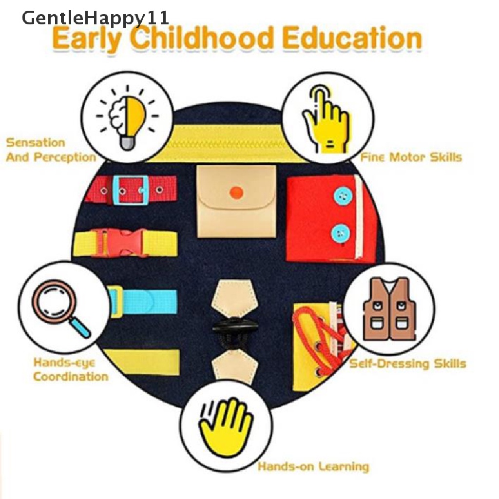 Gentlehappy Mainan Montessori Anak Busy Board Gesper Training Edukasi Sensory Board id