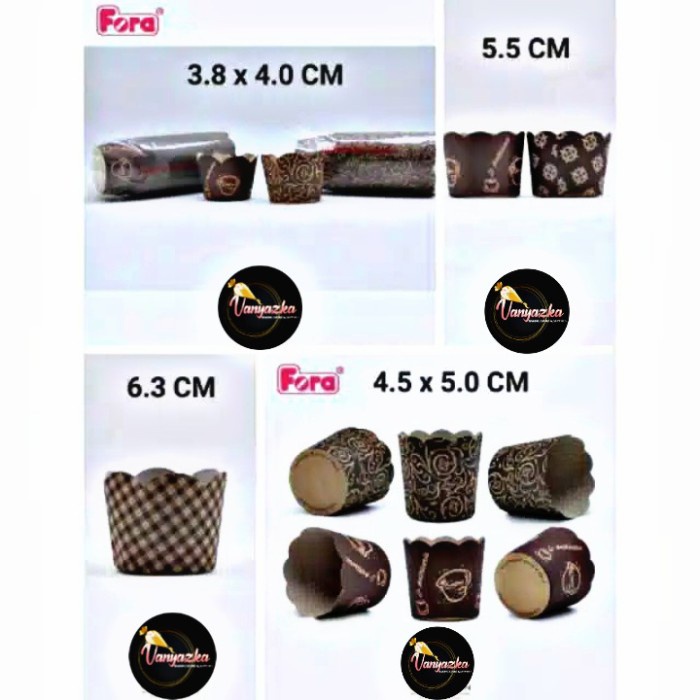 Cup Muffin/ Cup untuk CupCake warna Coklat All ukuran