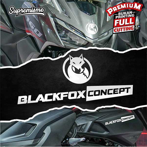 Stiker Black Fox / Sticker Black Fox Concept / Stiker Viral Black Fox / Sticker Motor Black Fox Glossy Waterproof / Sticker Hologram Black Fox ConceptTerbaru