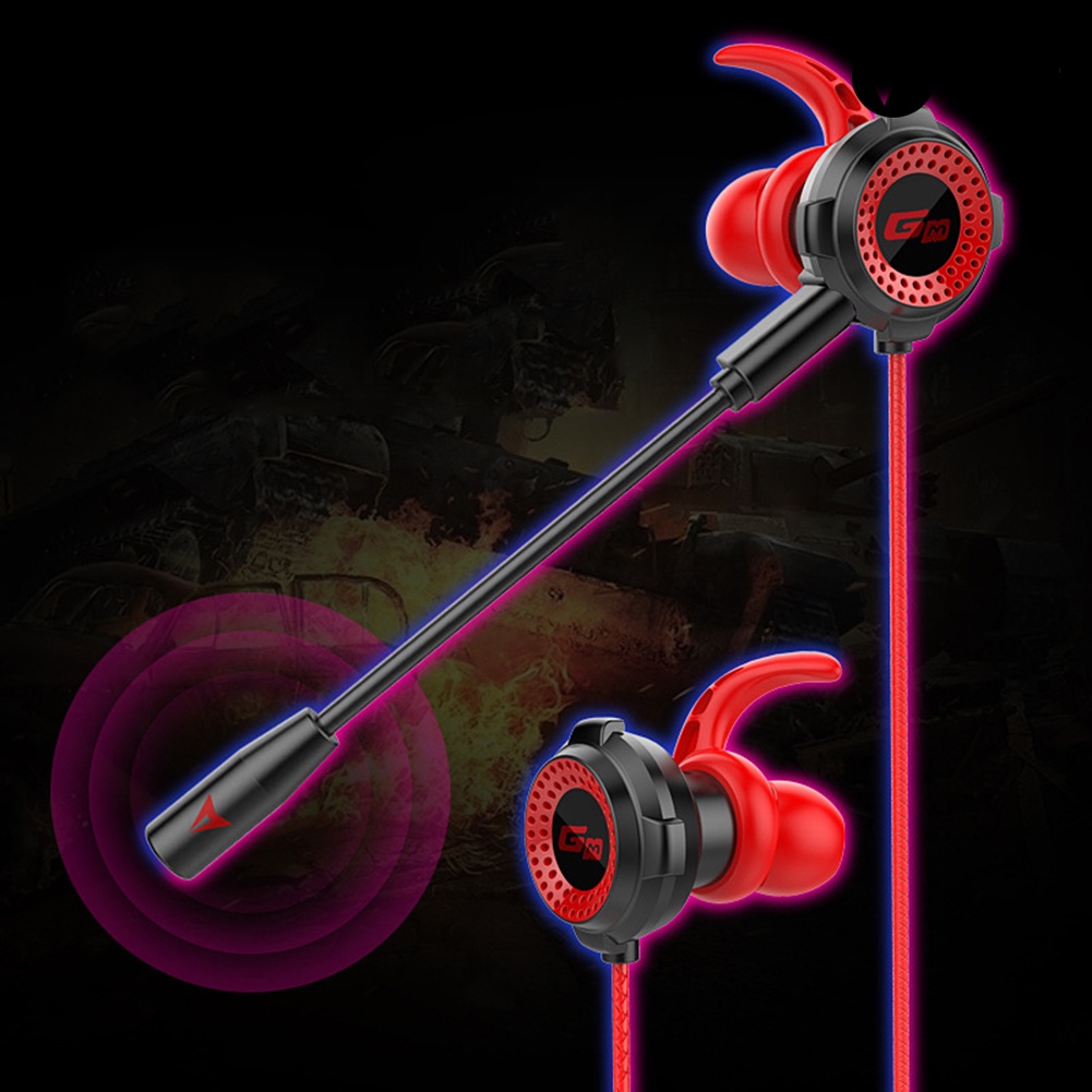 (VNEP) (Berkabel) G11 3.5mm In-Ear Earphone Noise Reduction Gaming Headset dengan Mikrofon