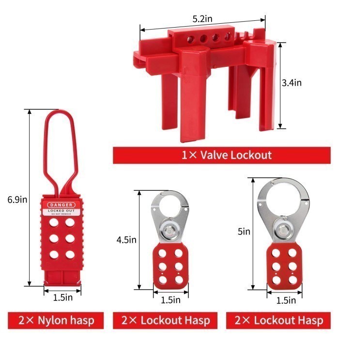 Terlaris Lockout Tagout Kit Filled Lock Box Toolbox Lockout Set