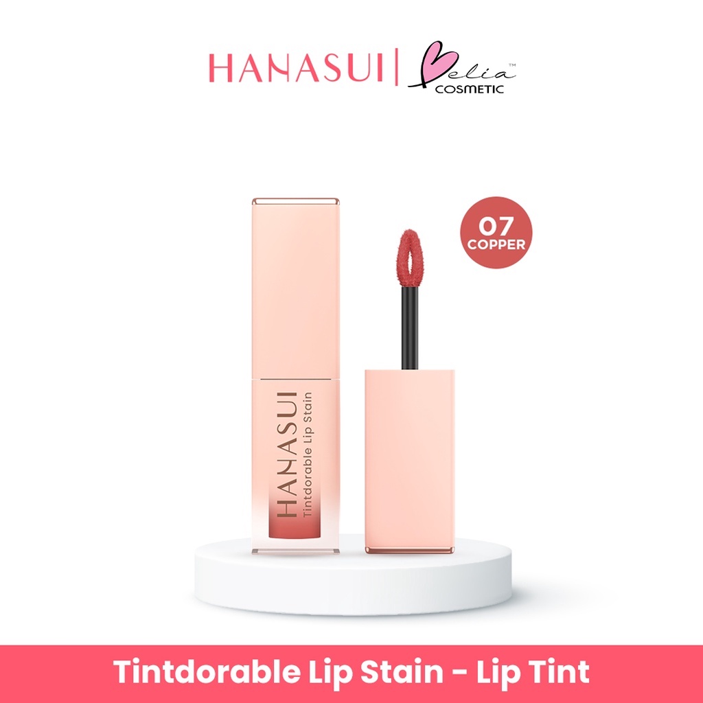 ❤ BELIA ❤ HANASUI ✔️BPOM BOBA Mattedorable Lip Cream Tintdorable Lip Tint | Lip Stain | Lipstick dual function bibir blush on lip and cheek-HNSUI L.TINT 07Coper