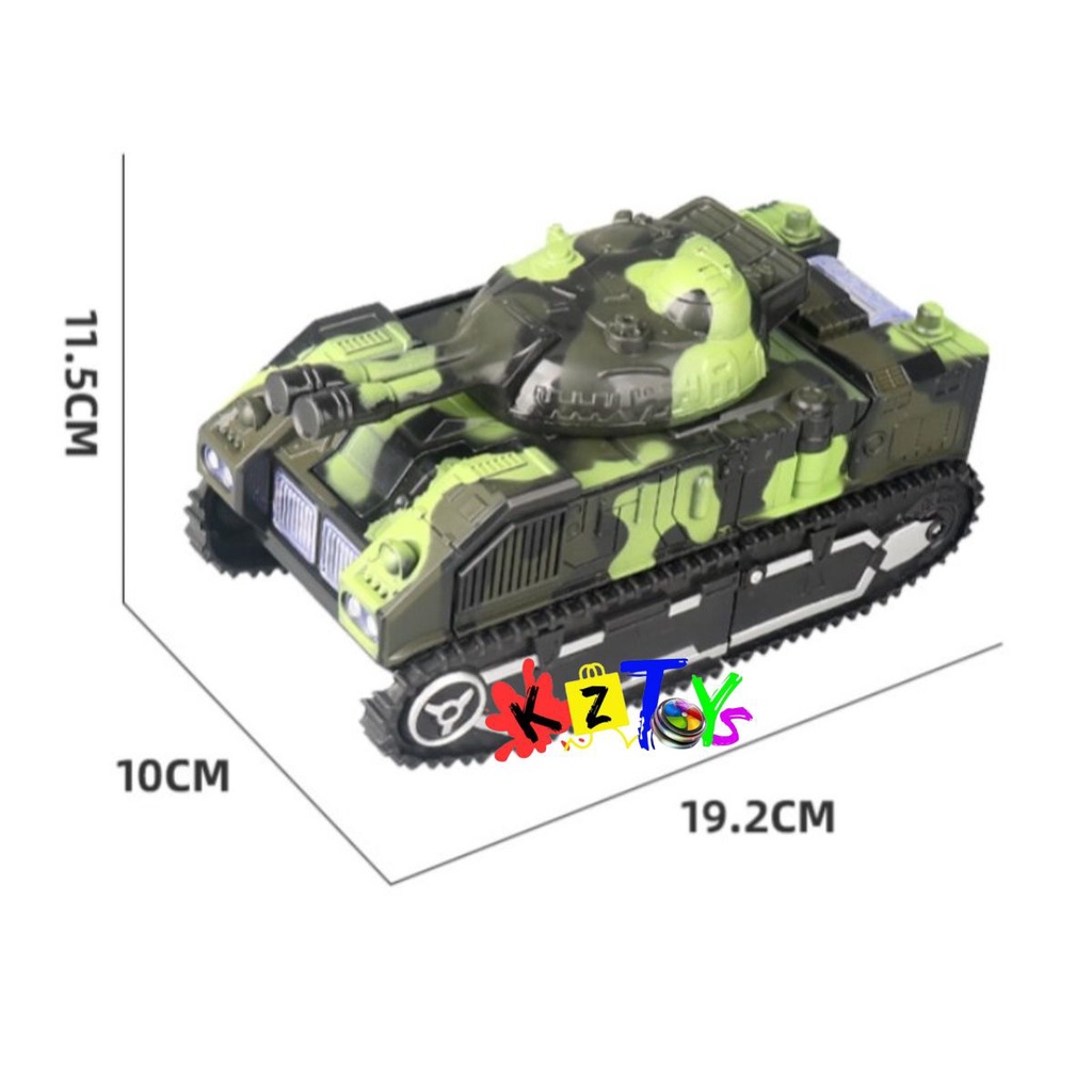 MAINAN TANK WARRIOR ROBOT HIJAU 2 IN 1 EDUKATIF 9901