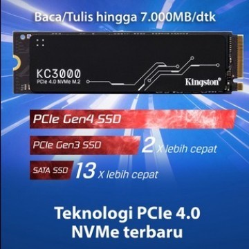 Kingston SSD NVMe PCIe 4.0 M.2 KC3000 (SKC3000S/512GB)