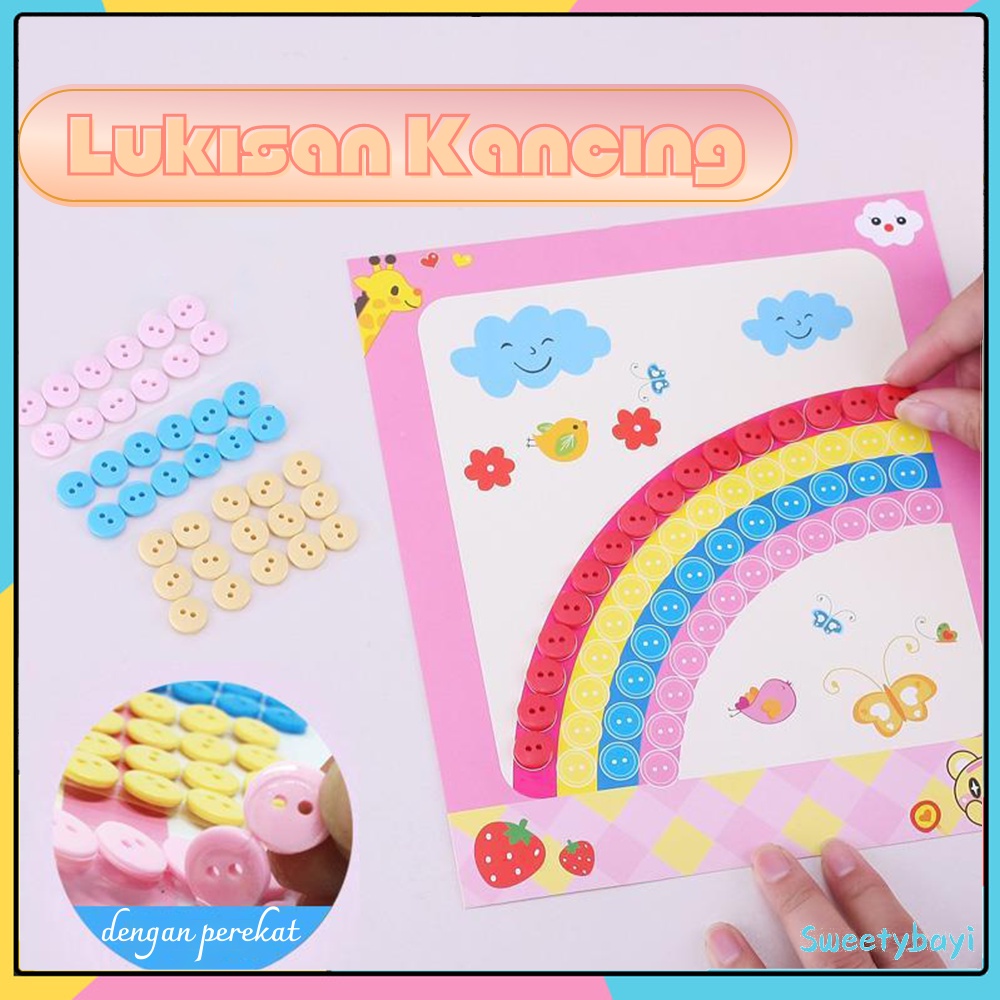 Sweetybayi Handmade DIY untuk anak tk Mainan edukasi anak Lukisan Kancing