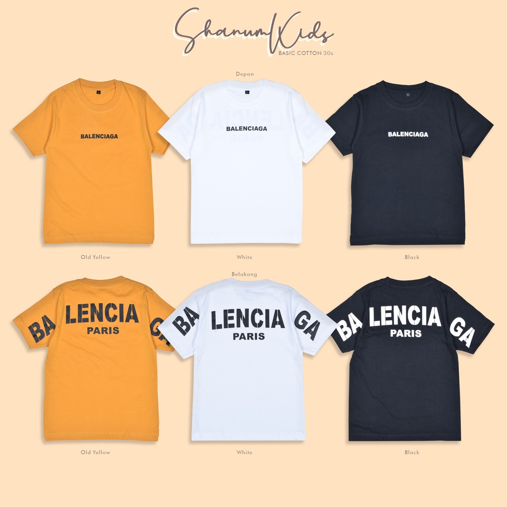 Baju Kaos Anak laki laki 1-12 Tahun Bahan Cotton 30 s